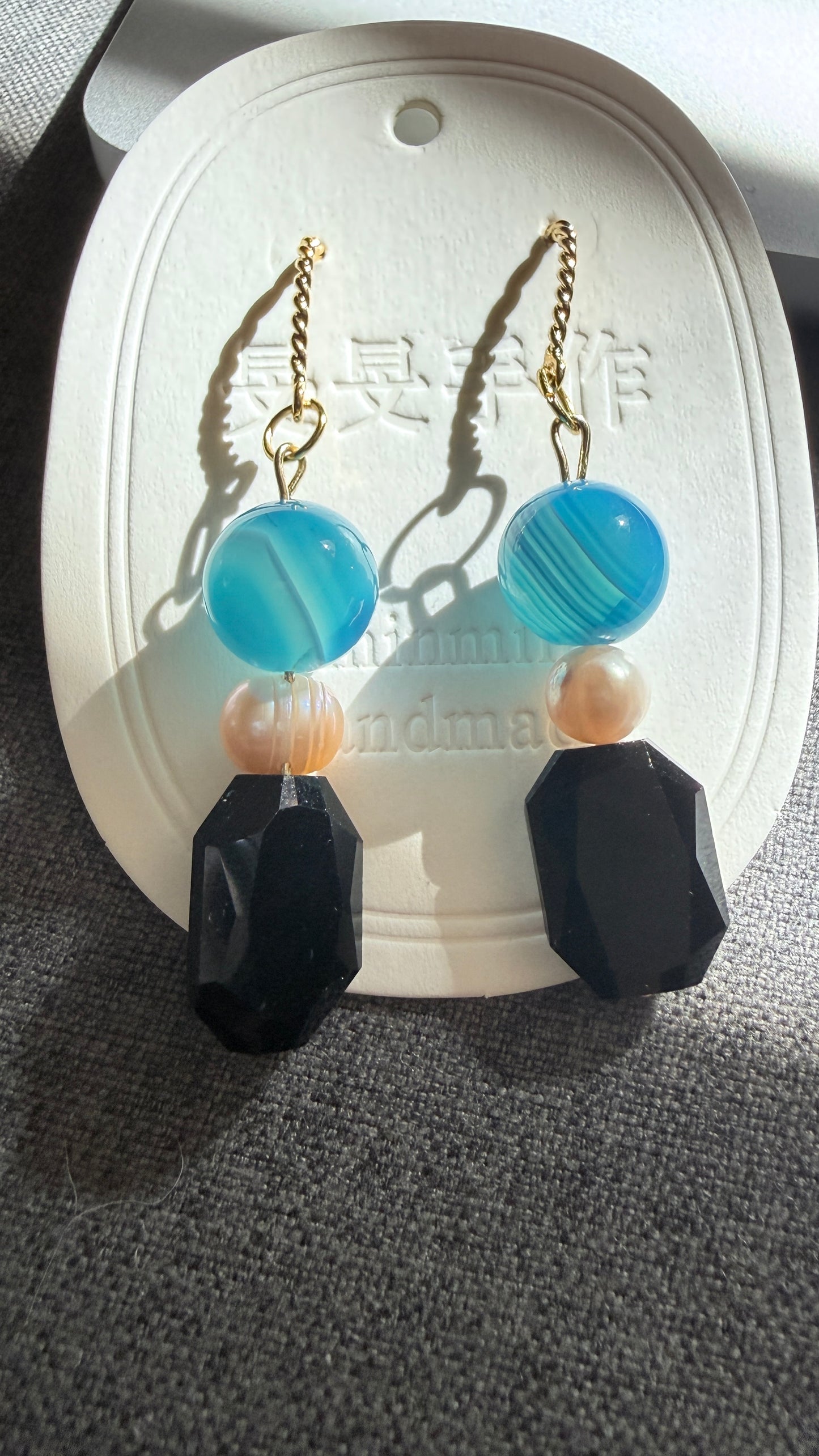 handmade obsidian earrings