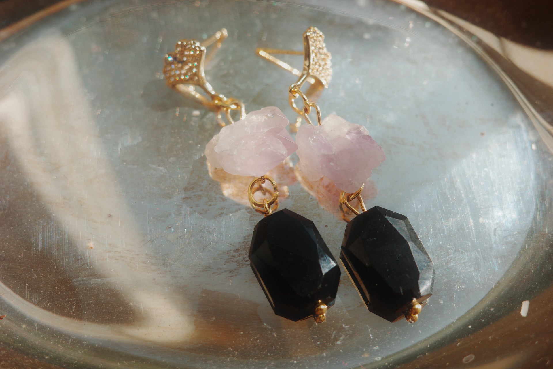 obsidian earring