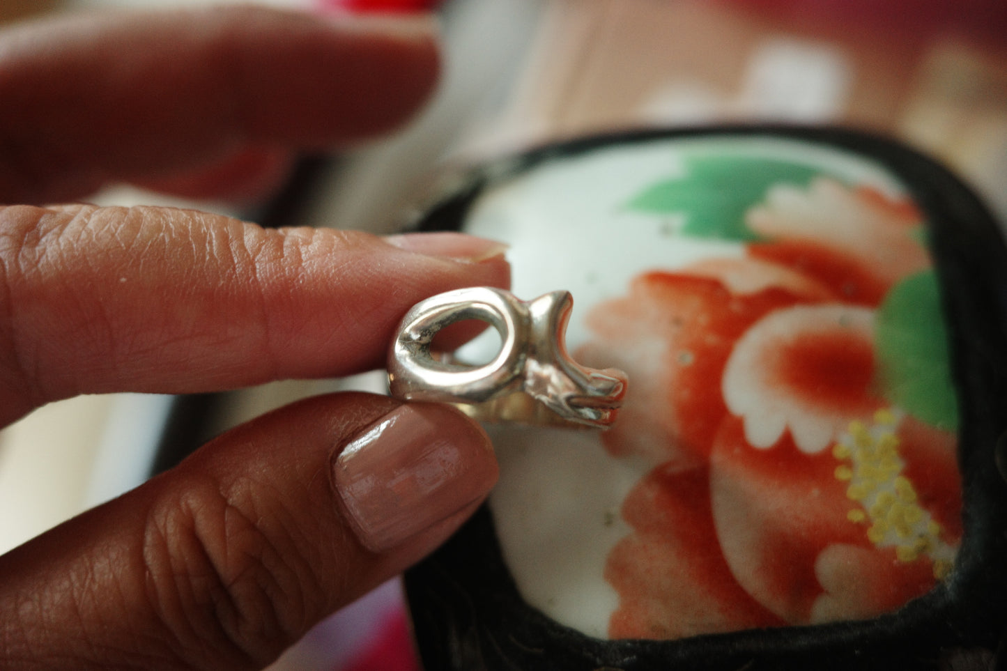 Vintage Modernist Coin Silver Sculptural Ring | 900 Silver Tested | Size 8 | Mid Century Inspired Statement Ring