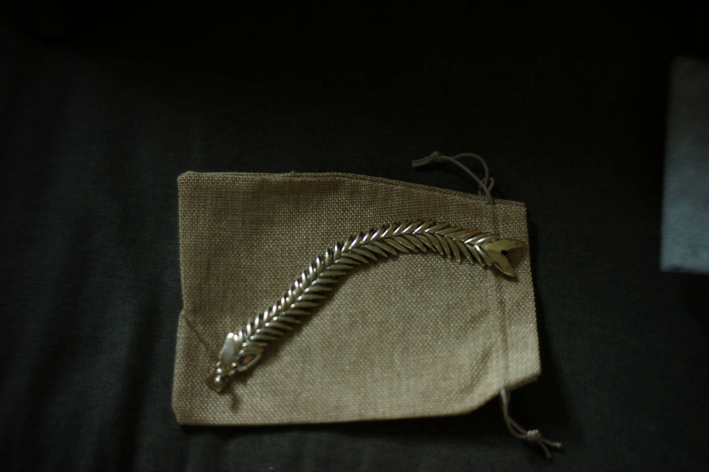 taxco sterling silver fishbone bracelet