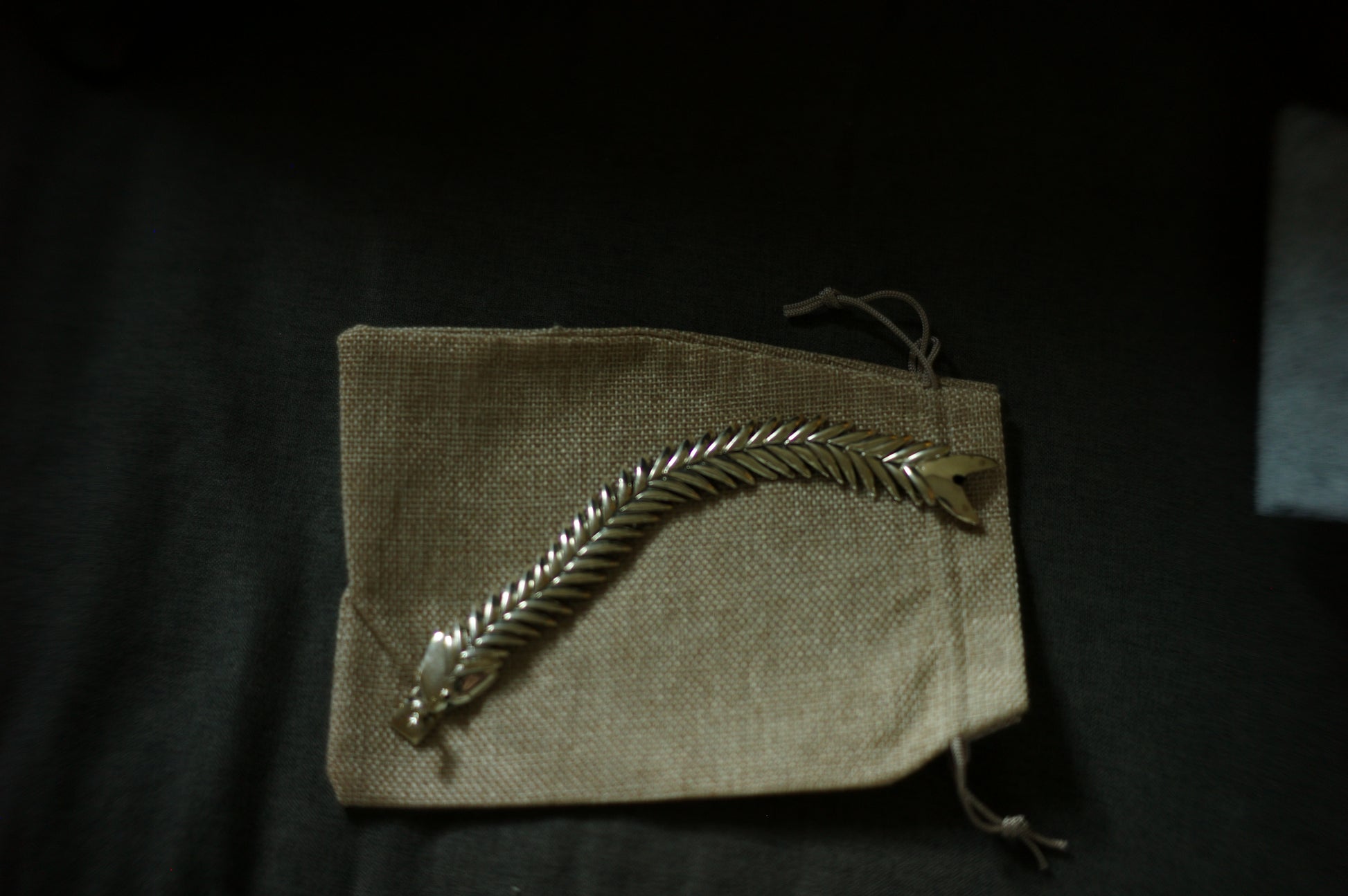 taxco sterling silver fishbone bracelet