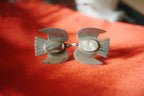 Luz del Alba-Vintage Mexican Sterling Silver Dove Earrings with Abalone Inlay
