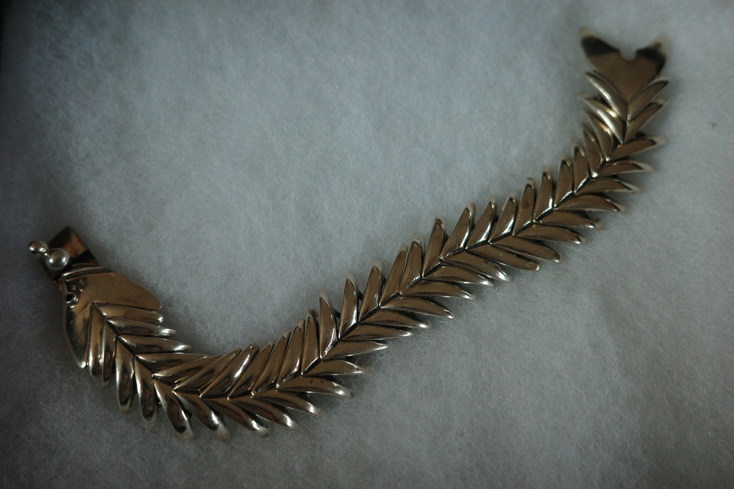 taxco sterling silver fishbone bracelet