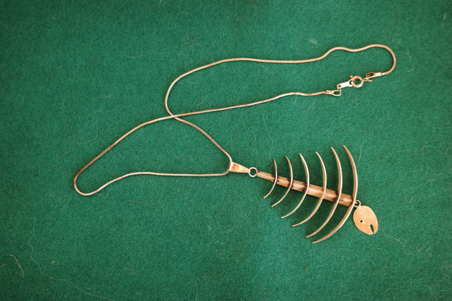 Vintage Taxco Sterling Silver Fishbone Necklace,