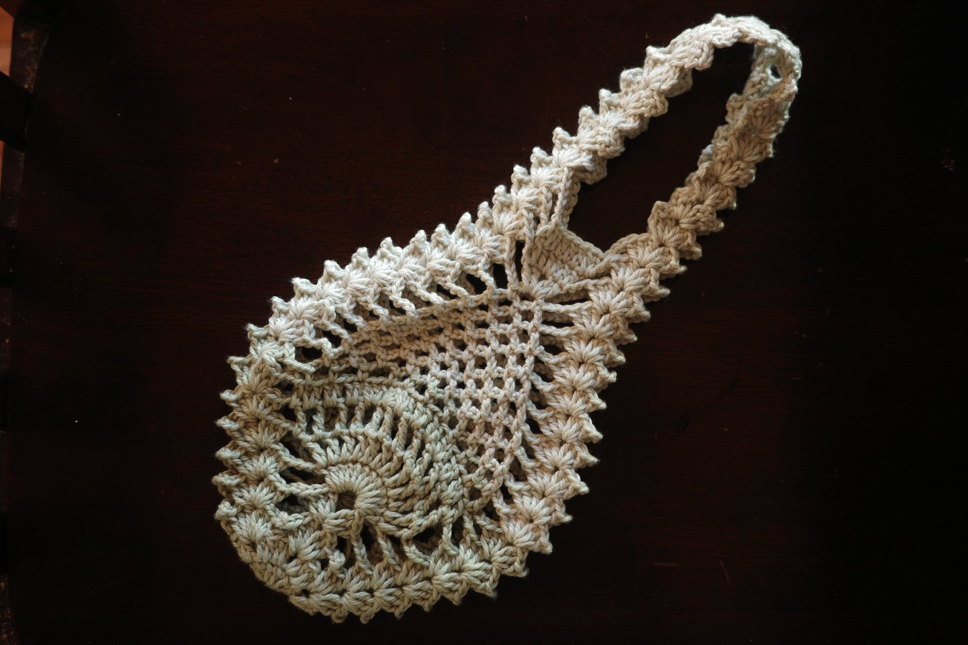 Handmade Organic Cotton Crochet Bag- minmin handmade