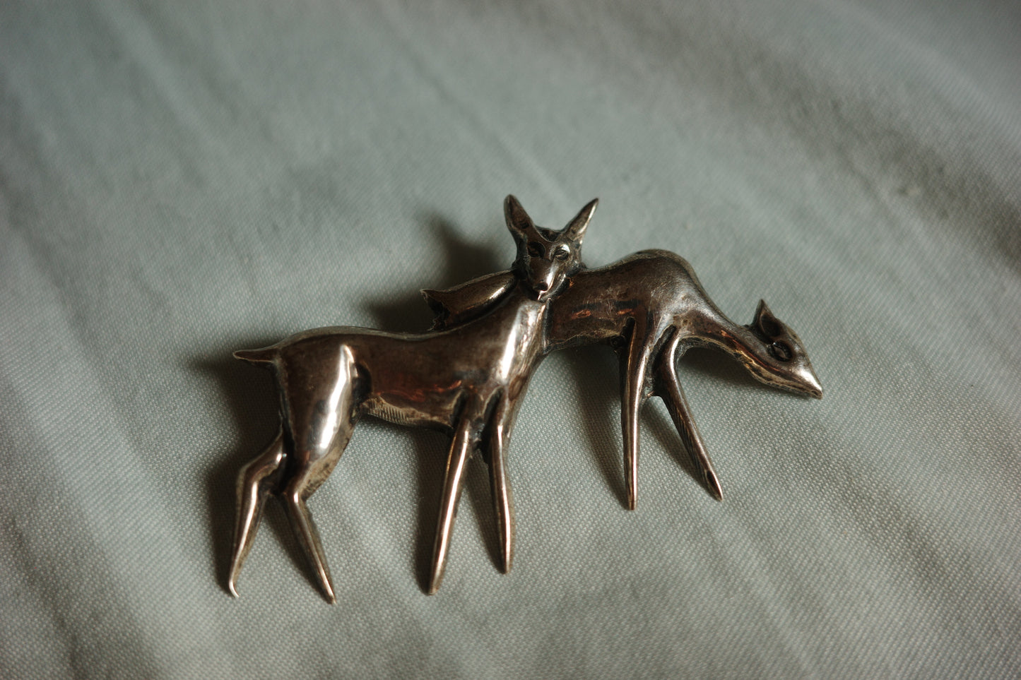 Vintage Taxco Sterling Silver Deer Brooch – Mexican Animal Pin