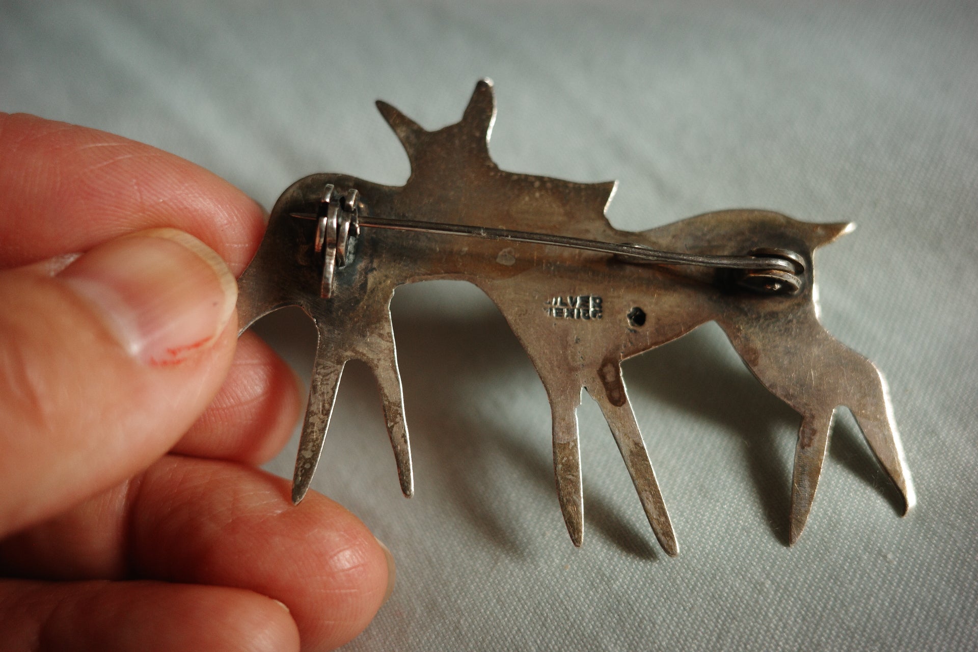 Vintage Taxco Sterling Silver Deer Brooch – Mexican Animal Pin