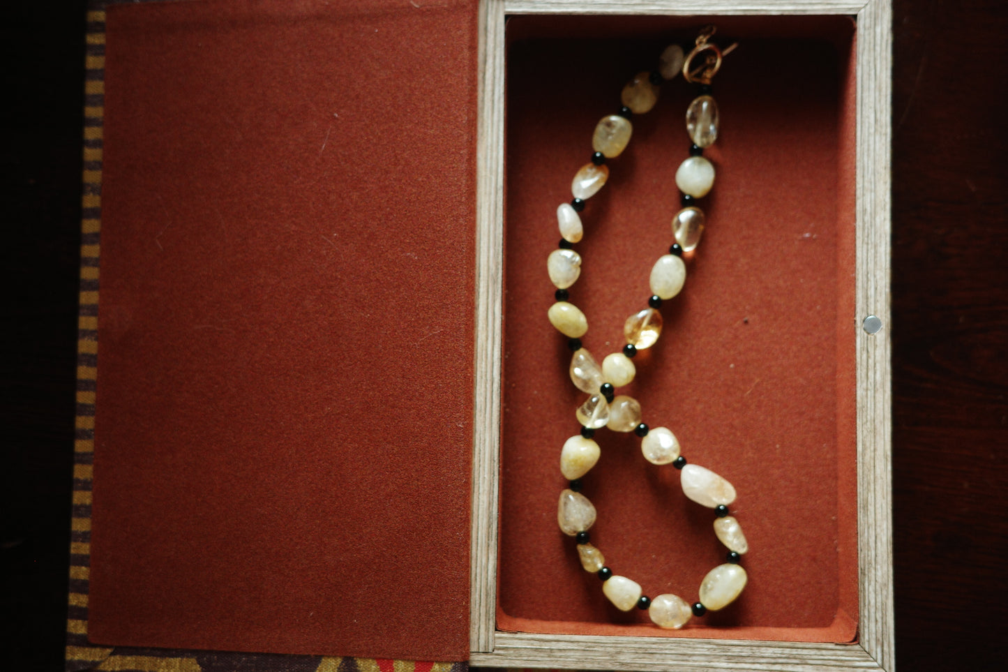 handmade Citrine & Onyx Necklace