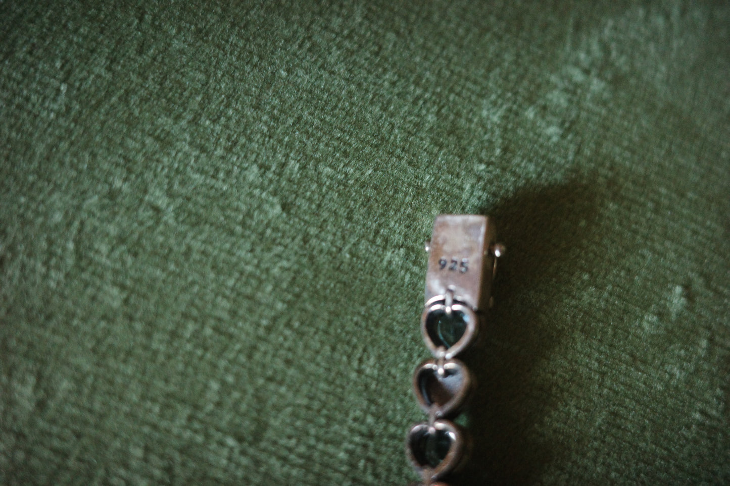 Vintage Blue Topaz Heart Bracelet in Sterling Silver-found by moonlight