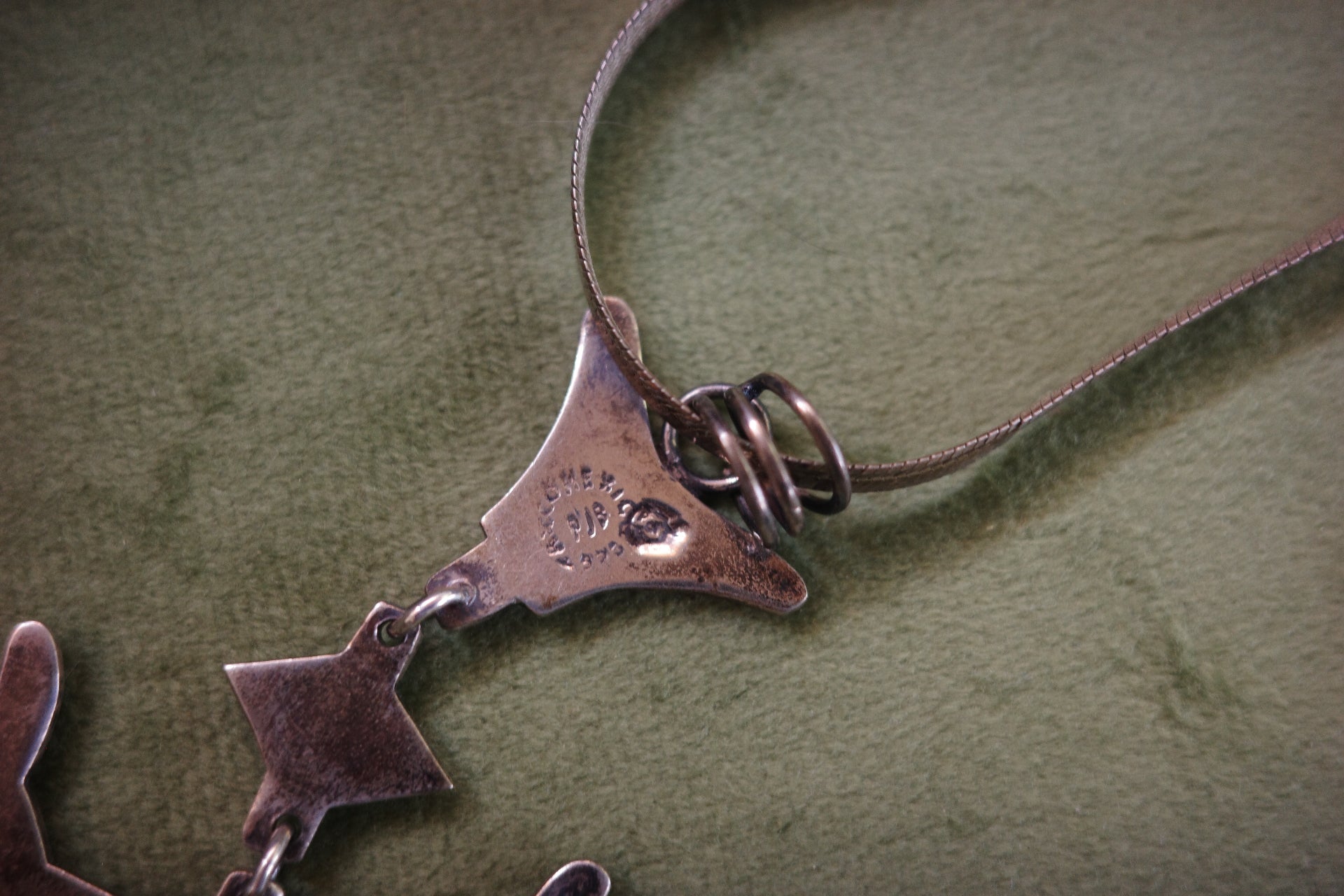 Vintage Taxco Sterling Silver Fish Skeleton Necklace