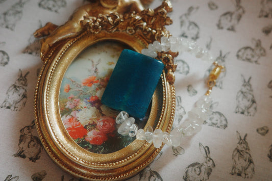 Blue Whisper Bracelet – Agate & Quartz Handmade Jewelry - Minmin handmade