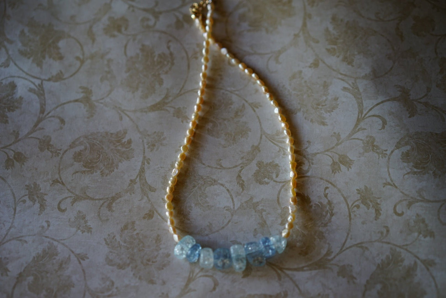 Ocean mist pearl necklace - Minmin handmade