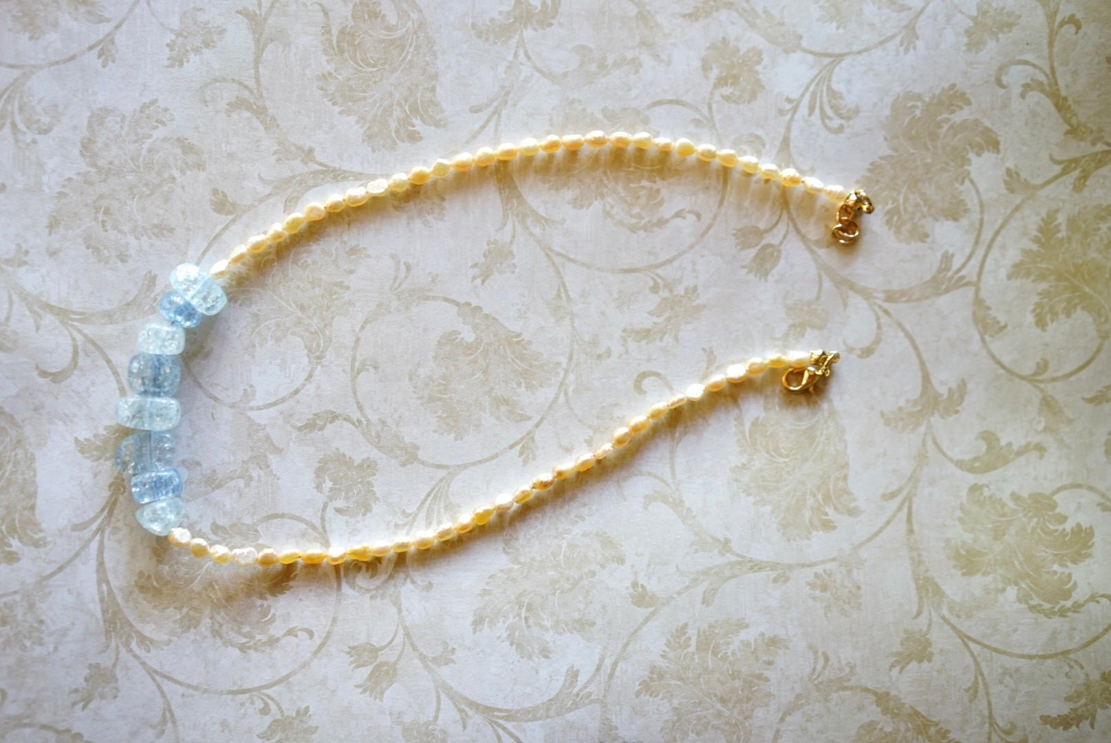 Ocean mist pearl necklace - Minmin handmade