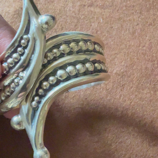 vintage taxo sterling silver cuff close up video