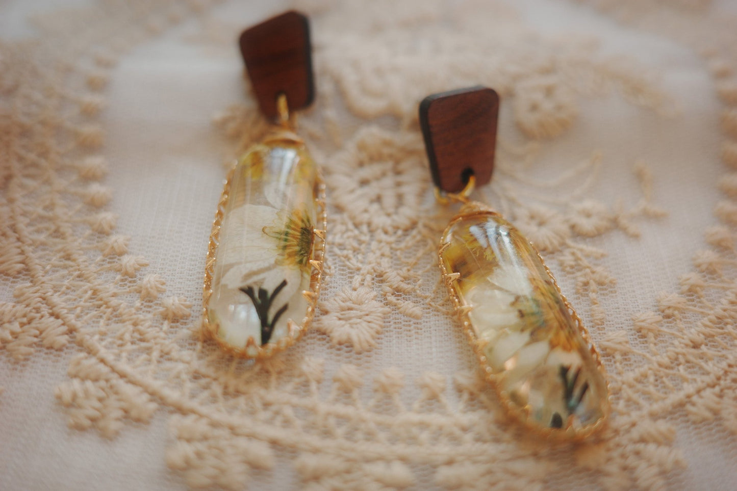 Whispering Blooms Earrings - Minmin handmade