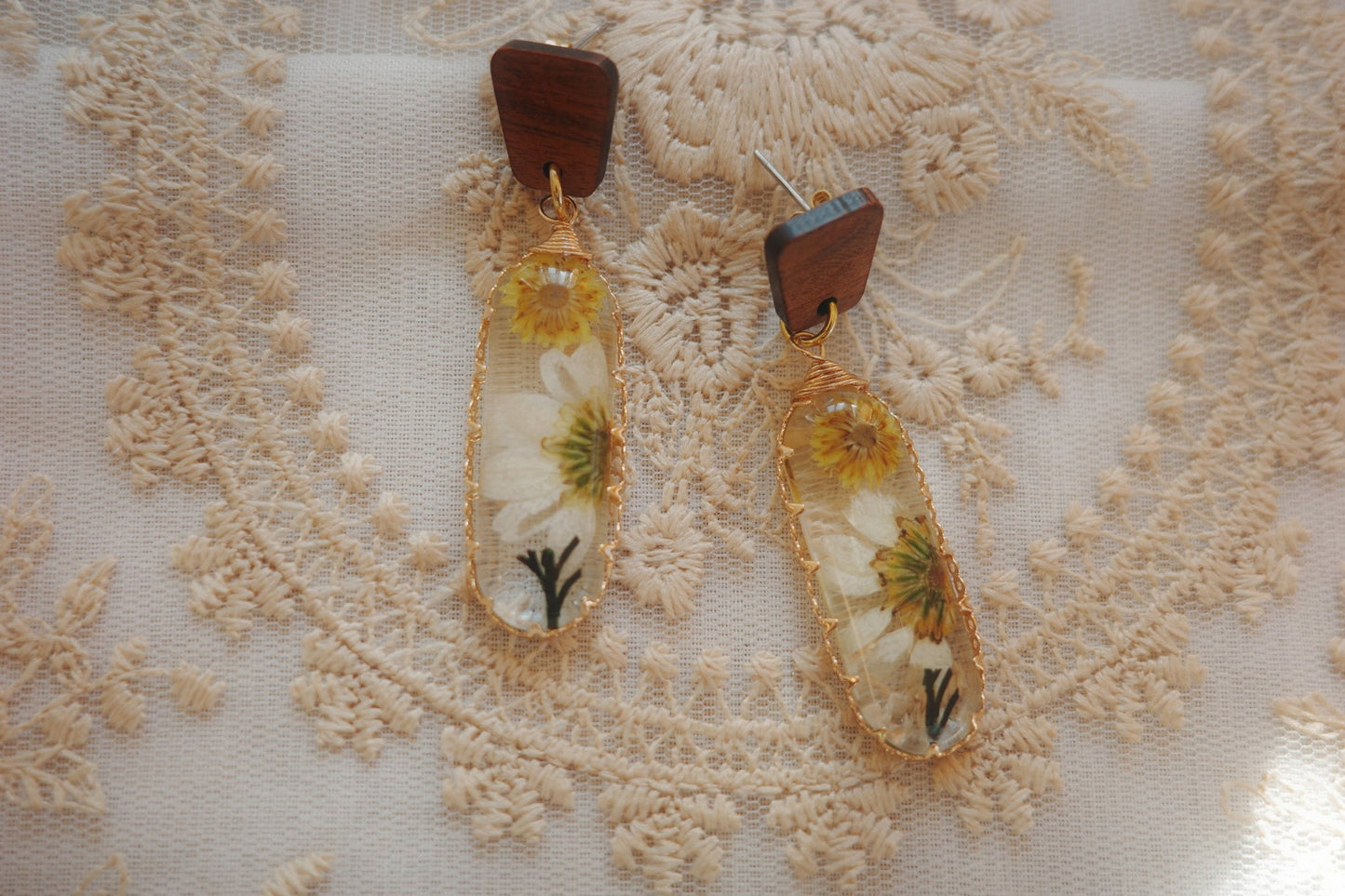 Whispering Blooms Earrings - Minmin handmade